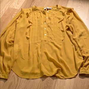 LOFT Chartreuse blouse